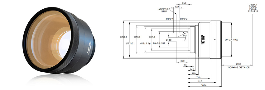 用于光伏领域的 F-theta 透镜 用于光伏领域的 F-theta 透镜